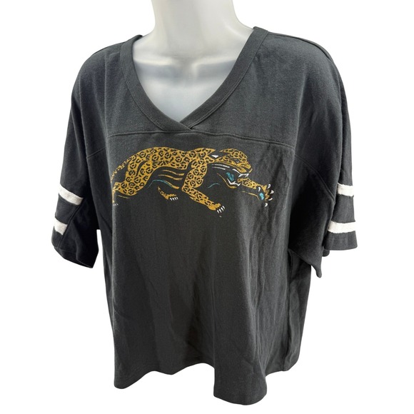'47 Tops - 47 Brand Jacksonville Jaguars Tee Shirt V-Neck Grey Womens XLarge New